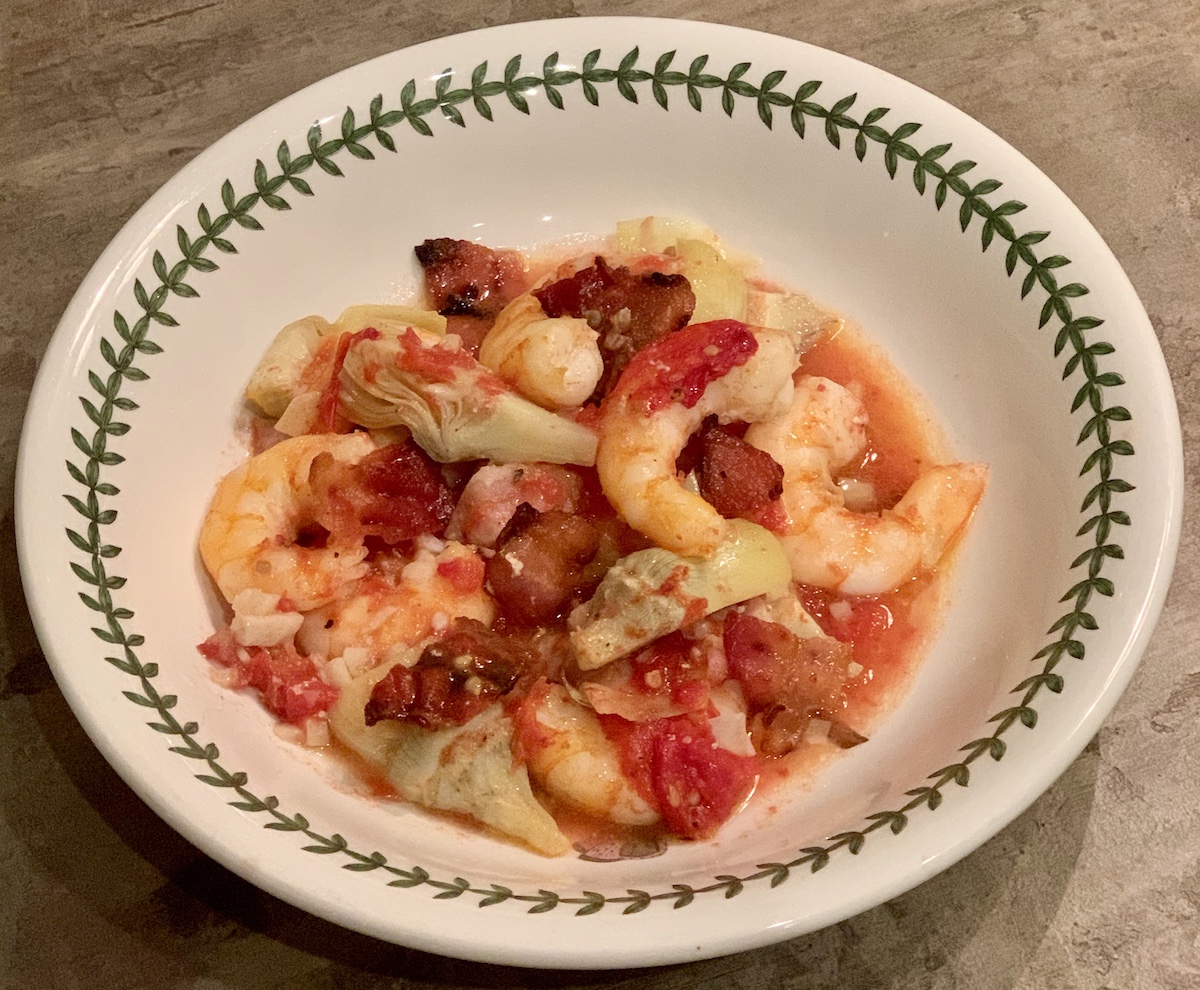 Artichoke Shrimp Saute' - My Savory Kitchen